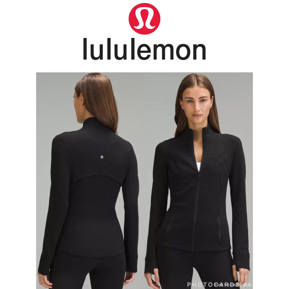 Lululemon Define Jacket Luon Black Full Zip Fitted Thumbholes Size 2